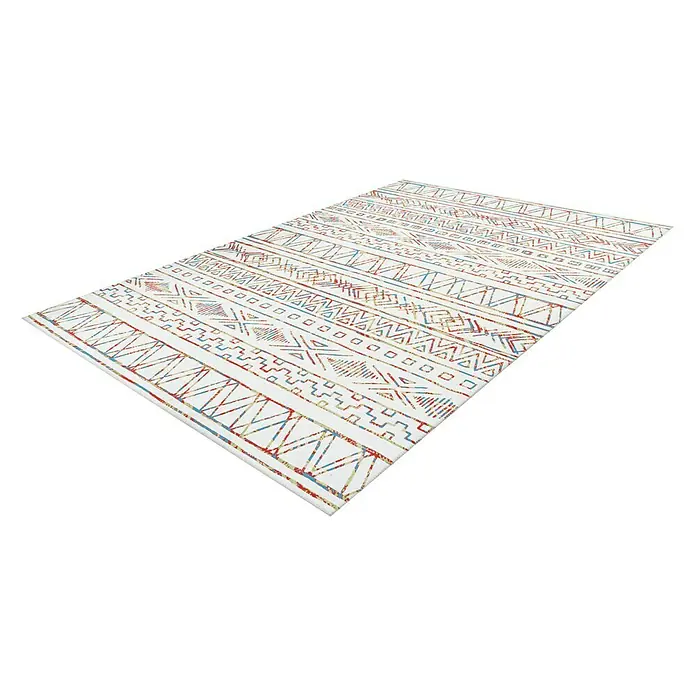 Kayoom Flachgewebeteppich Galaxy - Beige/Bunt, 240 x 170 cm, 100 % Polyester - Rechte Seitenansicht