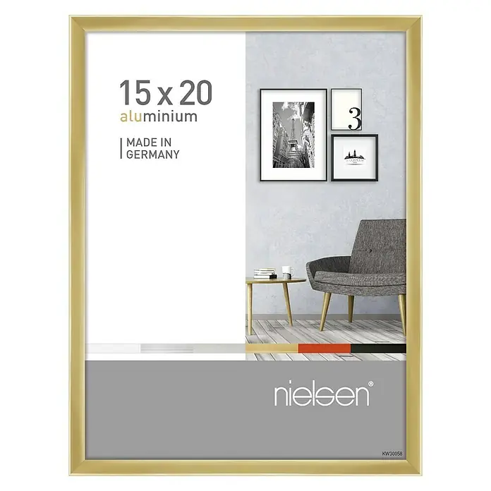 Nielsen Bilderrahmen Pixel - Gold, 20 x 15 cm, Aluminium - Vorderansicht