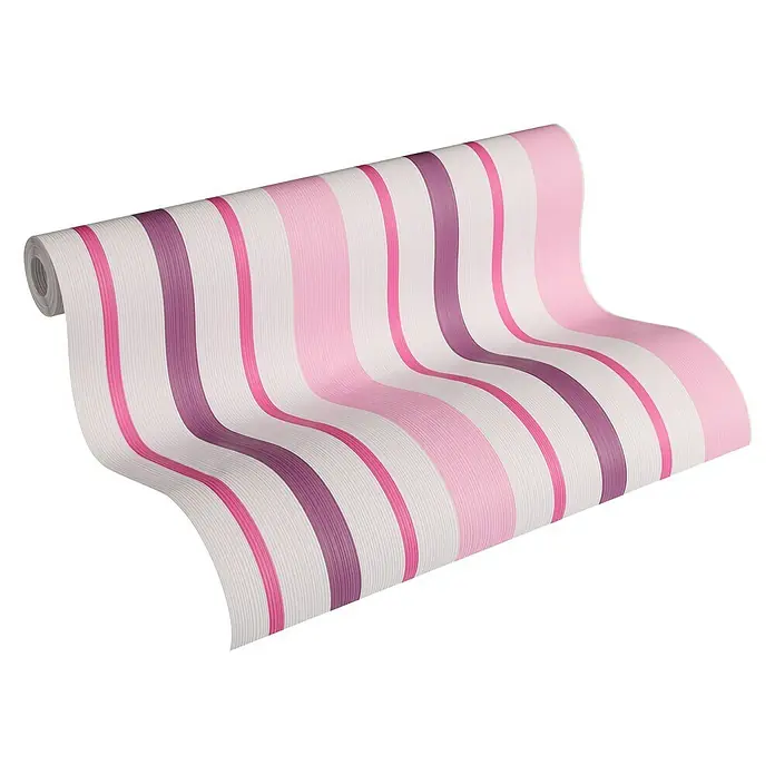AS Creation Boys And Girls 6 Papiertapete - Pink, Streifen, 10,05 x 0,53 m - Ansicht von oben