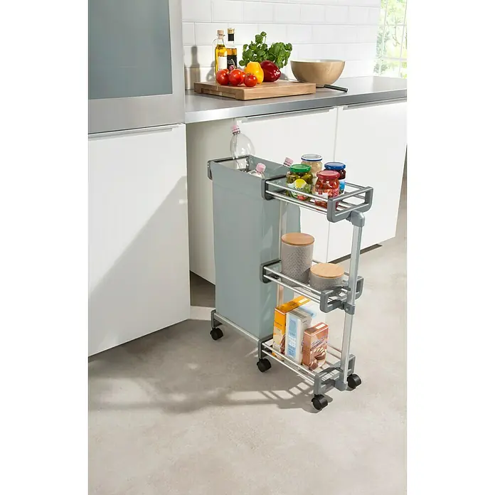 Ruco Rollwagen - L x B x H: 68 x 20 x 74 cm, Aluminium, Grau - Anwendungsbeispiel