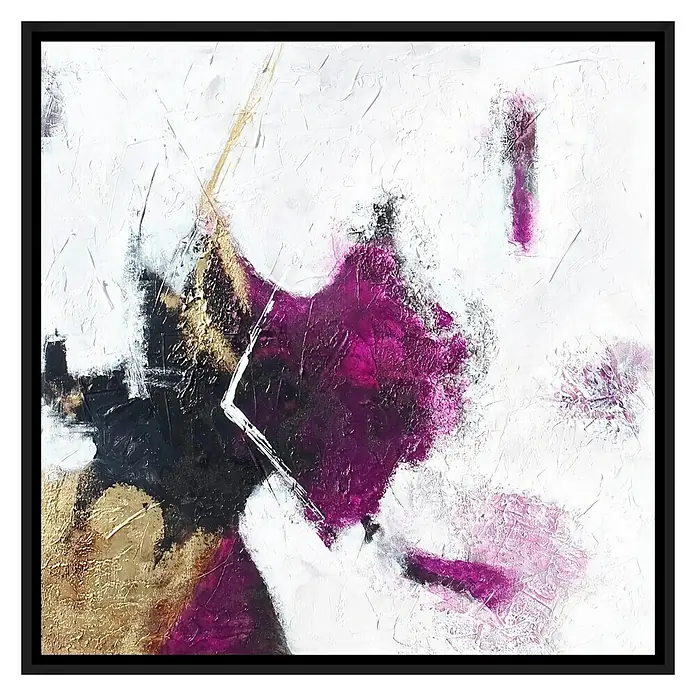 Cuadro pintado a mano y enmarcado Lila - Lilac, An x Al: 44,5 x 44,5 cm