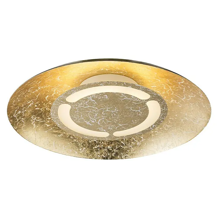 Globo LED-Deckenleuchte rund Tabea - 12 W, Ø x H: 350 mm x 7,5 cm, Gold - Ansicht von unten