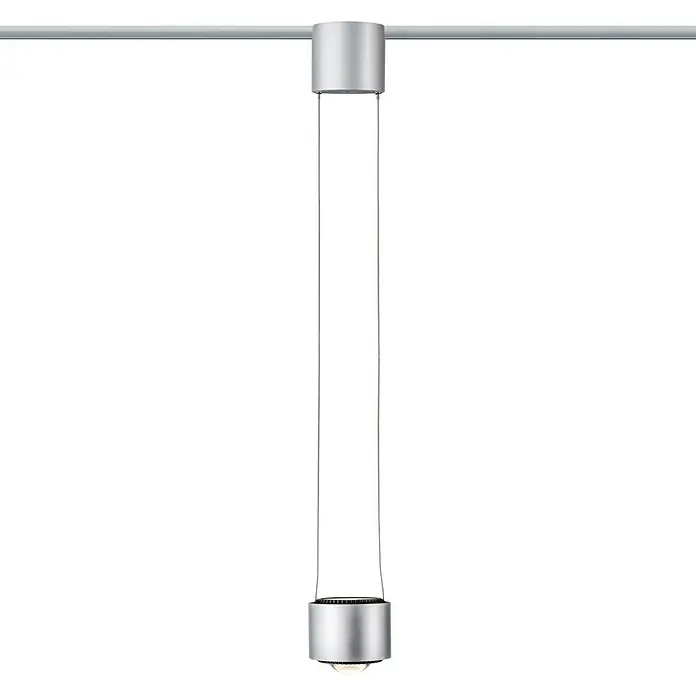 Paulmann URail LED-Pendelleuchte Aldan - 16 W, Chrom matt, Höhe: 8,5 cm, Dimmbar - Vorderansicht