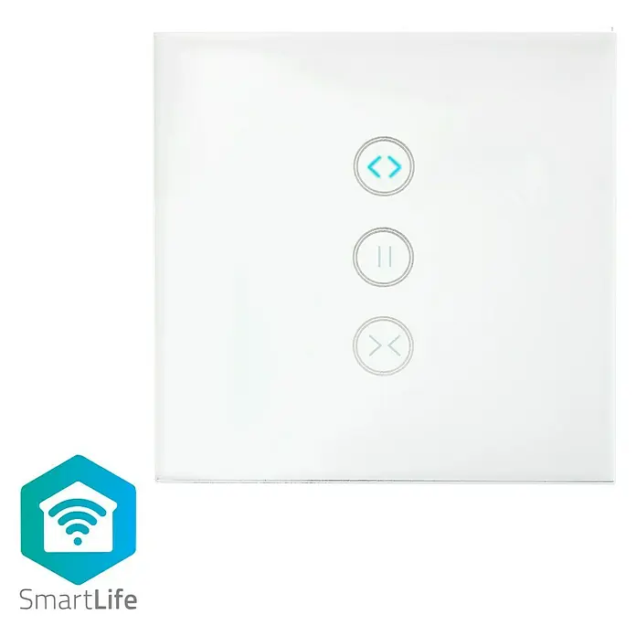 Nedis Smartlife Funk-Jalousieschalter - Weiß, L x B x H: 25 x 86 x 86 mm, Max. Anschlussleistung: 300 W - Vorderansicht