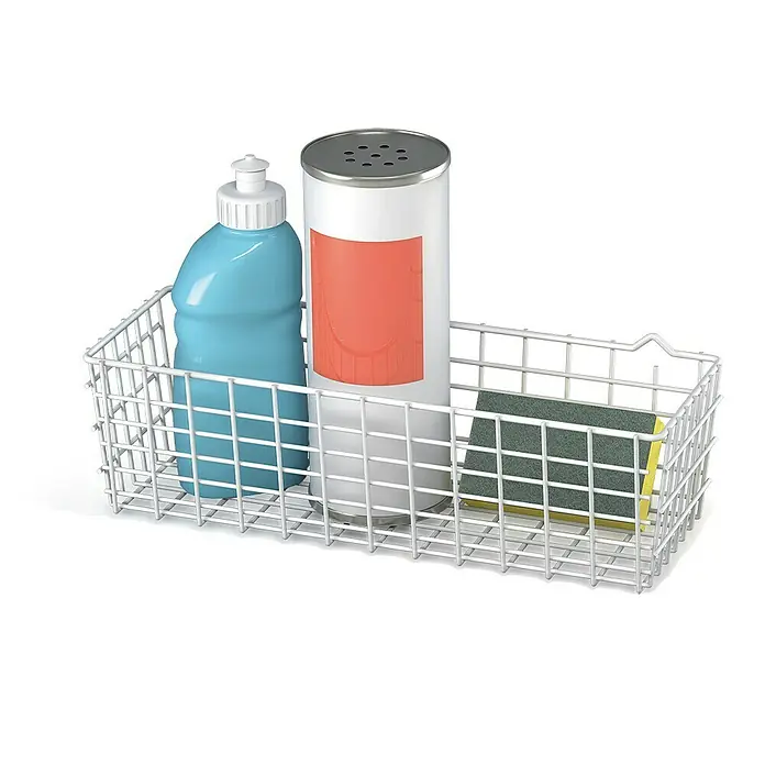 Metaltex Korb Pandino - L x B x H: 33 x 12 x 9 cm, Weiß - Stimmungsaufnahme