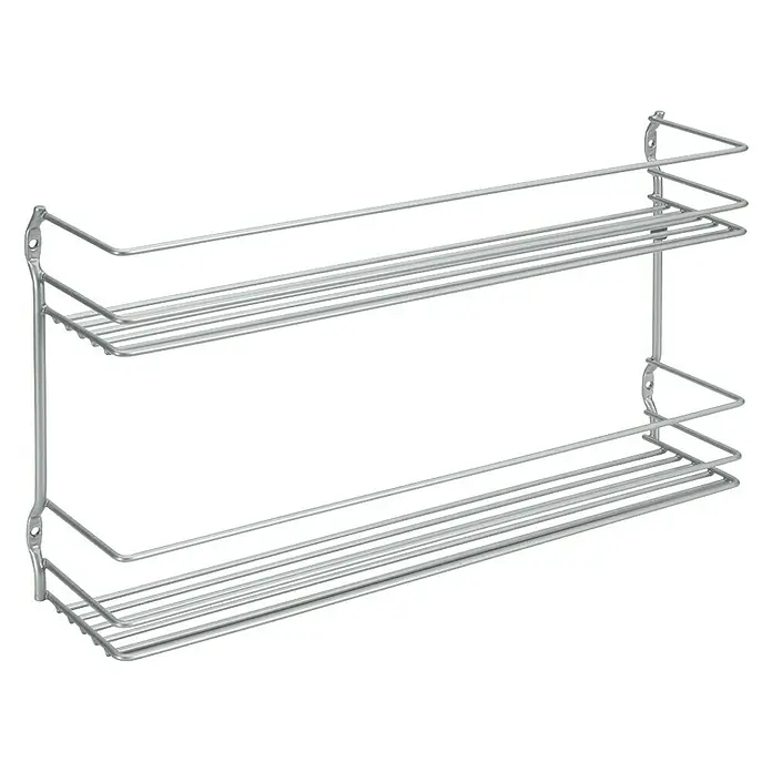 Metaltex Gewürzregal Pepito - L x B x H: 36 x 8 x 19 cm, Silber - Detailaufnahme