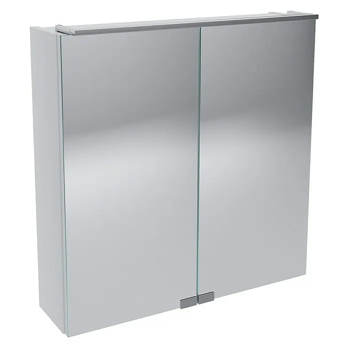 Camargue Stella LED-Spiegelschrank - B x H: 60 x 68,4 cm, Mit Beleuchtung, Spanplatte, Weiß - Linke Seitenansicht