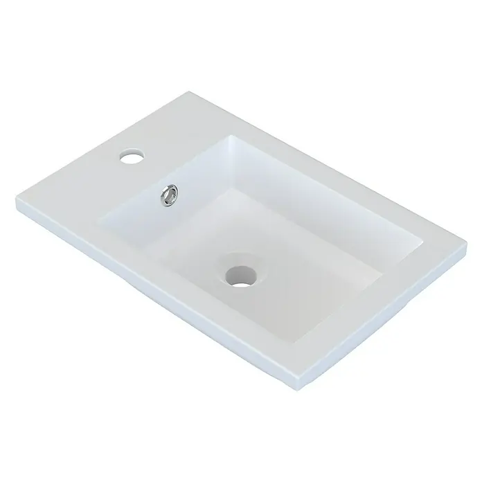 Camargue Espacio Einbauwaschbecken Guest - 50 x 33,5 cm, Mineralguss, Weiß - Vorderansicht