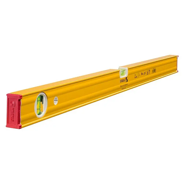 Stabila Wasserwaage 80 AS - Länge: 80 cm, Anzahl Libellen: 2 Stk.