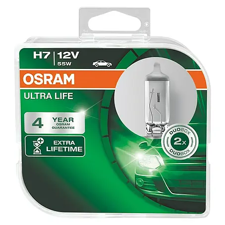 Osram  Set reflektorskih uložaka s ugrađenim halogenim žaruljama Ultra Life Duo Box H7