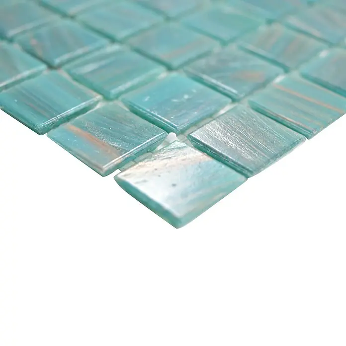Mosaikfliese Goldstar GM GS 454749 - 30,5 x 30,5 cm, Türkis, Glänzend