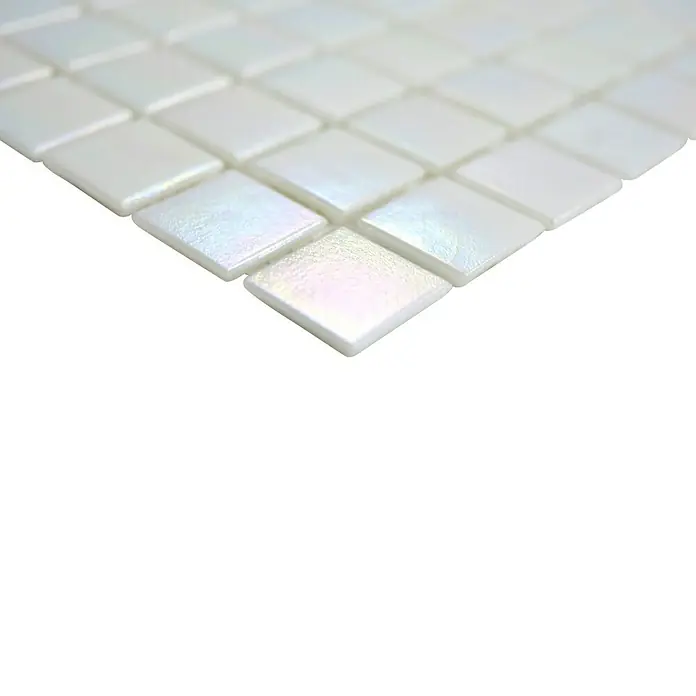 Mozaïektegel vierkant glas GM IR 161 - 30,5 x 30,5 cm, Wit, Glanzend