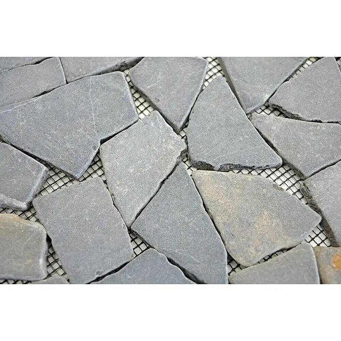 Mozaik pločica Mramor - 30,5 x 30,5 cm, Crne boje, Mat - Detaljan prikaz