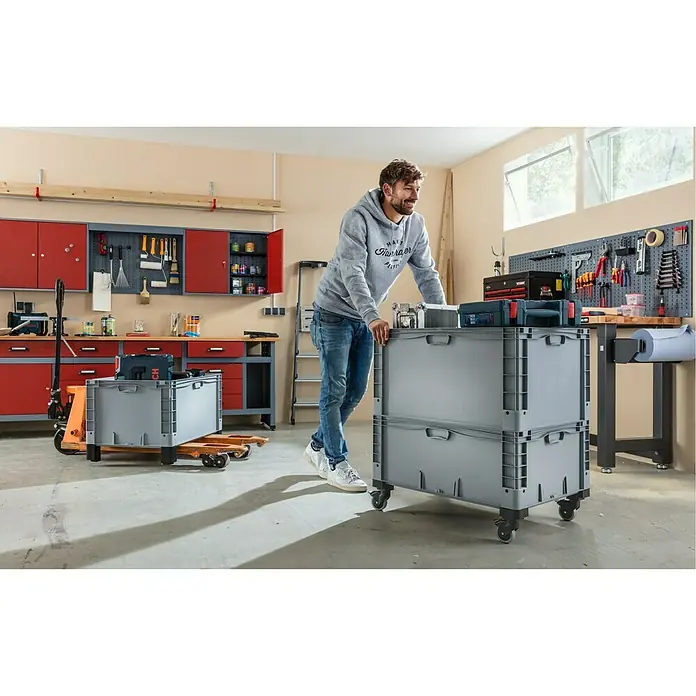 Surplus Systems Rollen-Set - Passend für: Surplus Systems Euronormboxen, Stecken, Mit Feststellbremse - Vorderansicht