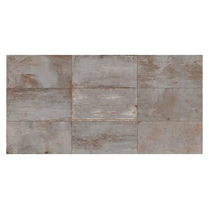 Porculanska pločica Flatiron - 60 x 120 cm, Srebrne boje, Mat - Pogled sprijeda