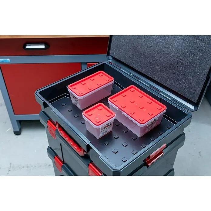 Wisent b-boXx Maschinenkoffer - L x B x H: 37,2 x 48,2 x 12,3 cm, S, ABS - Vorderansicht