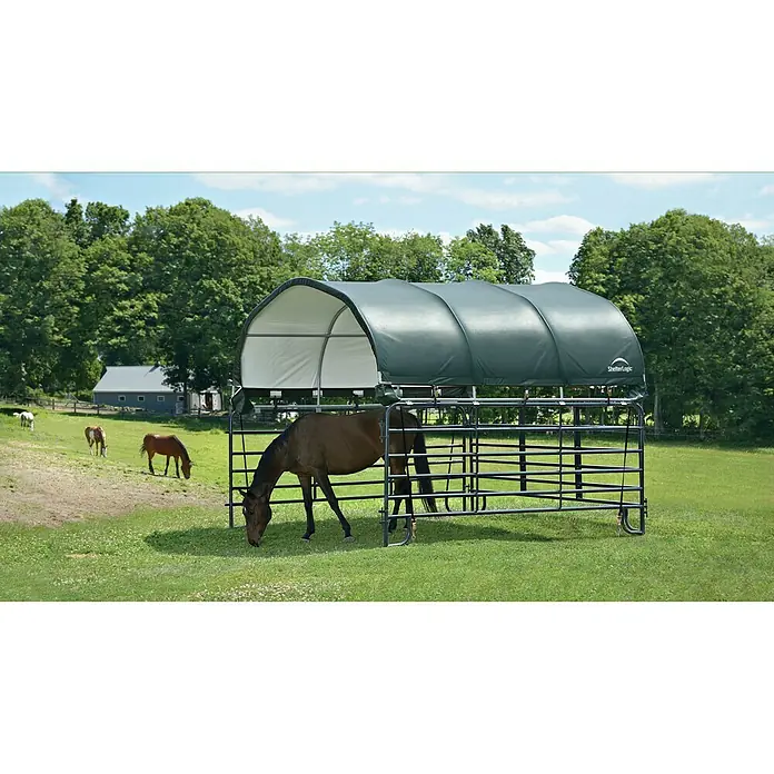 ShelterLogic Weidezelt - 370 x 370 x 160 cm, Stahl - Rechte Seitenansicht