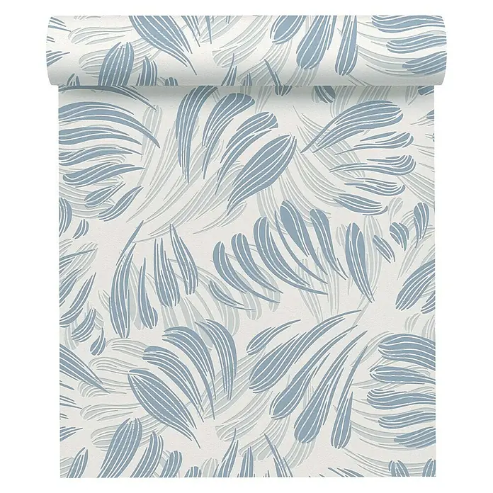 AS Creation Flavour Vliestapete Floralmuster - Blau/Creme, Floral, 10,05 x 0,53 m - Vorderansicht