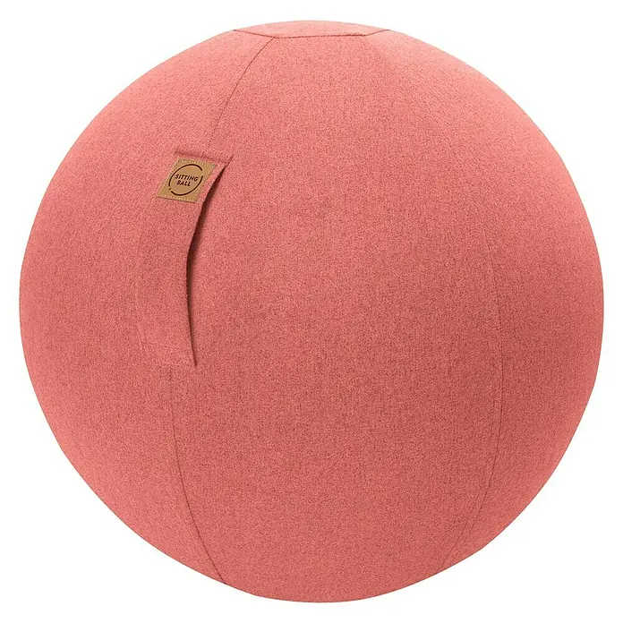 Sitting Ball Gymnastikball Felt - Lachs, Durchmesser: 65 cm, Material Bezug: 100 % Polyester - Vorderansicht