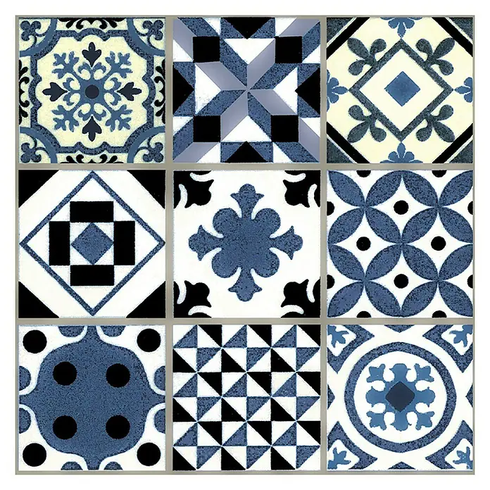 Cenefa Mimir - 20 x 20 cm, Azul