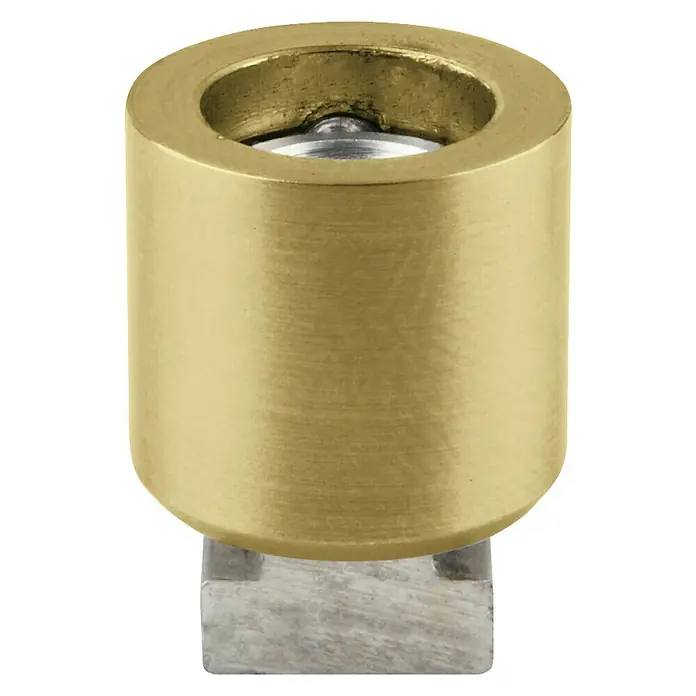 Expo Ambiente Deckenträger - Messingoptik matt, Geeignet für: Ø 16, Ø 20, Ø 25, 18 x 18 mm Profile - Vorderansicht