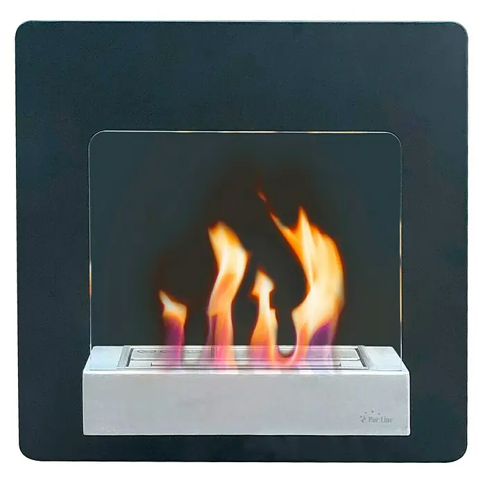 Purline Chimenea de bioetanol Hypnos - L x An x Al: 20 x 60 x 60 cm, Negro