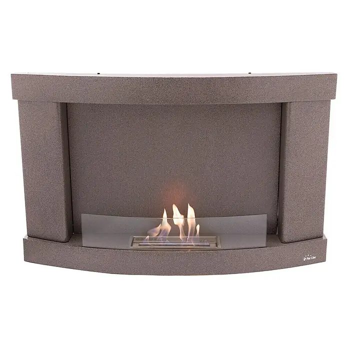 Purline Chimenea de bioetanol Alseide - L x An x Al: 22 x 79 x 71 cm, Negro