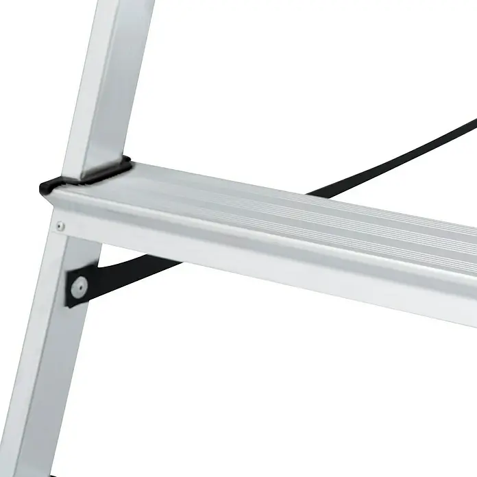 Krause Monto Stufenstehleiter Solidy - Arbeitshöhe: 2,65 m, 3 Stufen, Aluminium, Eimerhaken - Detailaufnahme