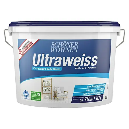 SCHÖNER WOHNEN-Farbe  Wandfarbe Ultraweiß