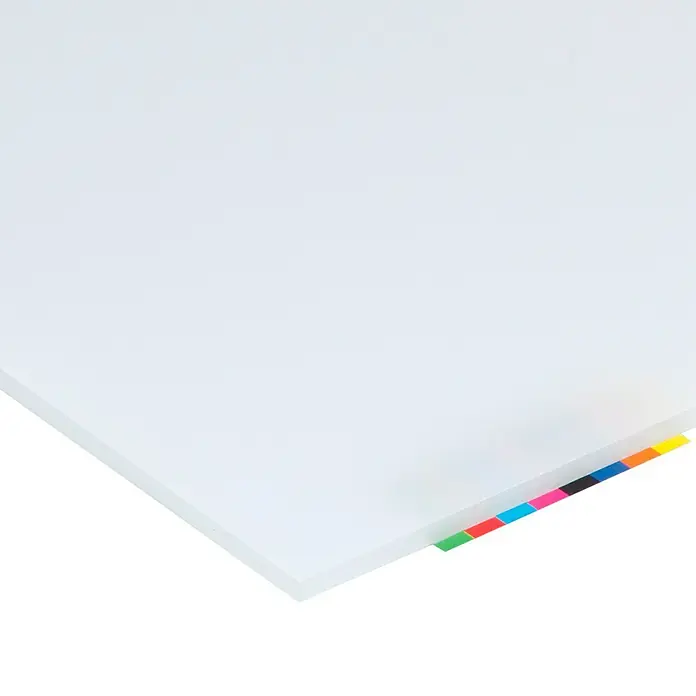 Vetronova Placa de vidrioplástico Lisa - 100 cm x 100 cm x 2,5 mm, Poliestireno, Blanco