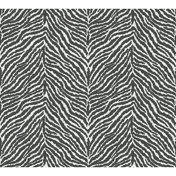 AS Creation Trendwall Vliesbehang Tijger - Zwart/Wit, Diermotief, 10,05 x 0,53 m - Close-up