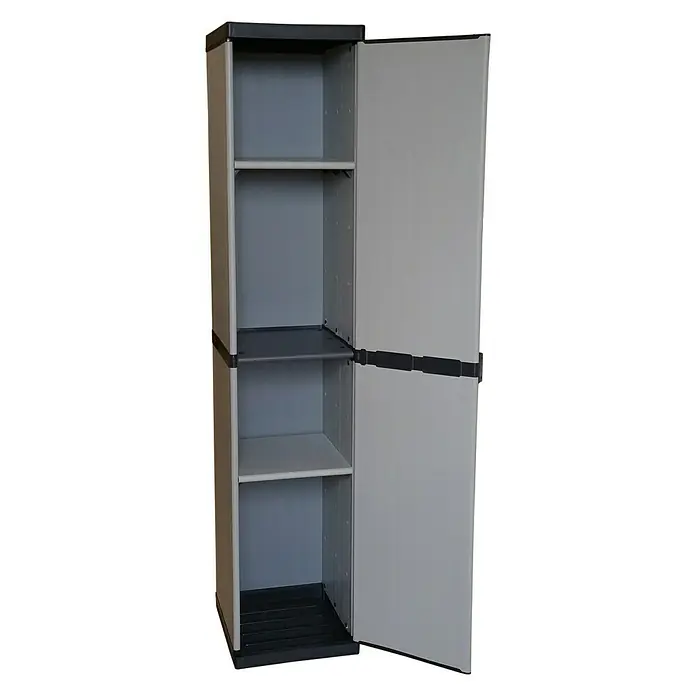 Kunststoffschrank - L x B x H: 39,5 x 34 x 168 cm, Traglast: 25 kg/Boden - Vorderansicht
