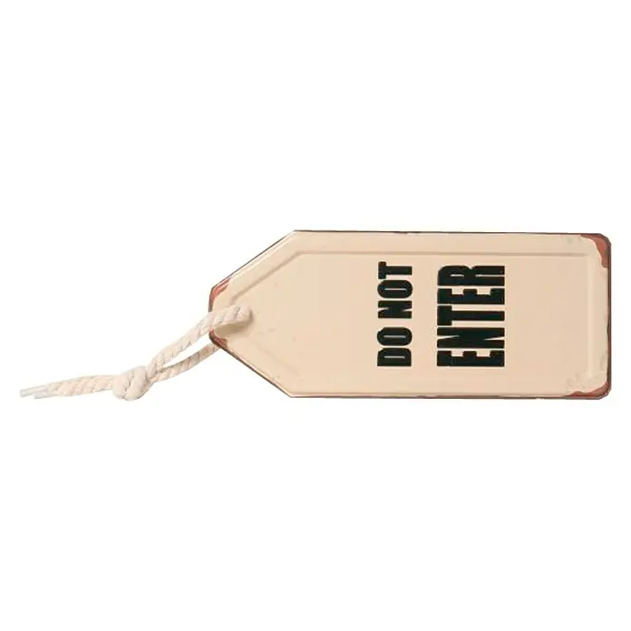 Placa metálica Reversible - Enter, 27 x 11,5 cm