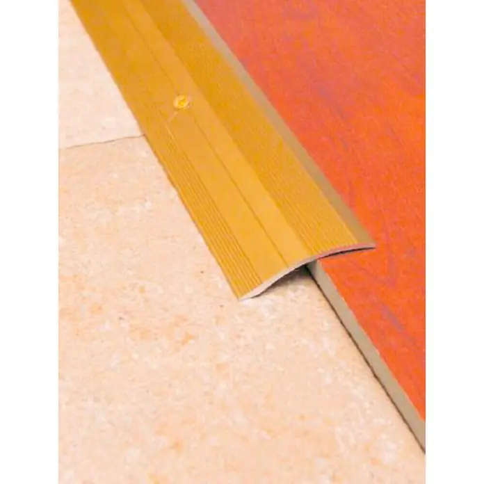 Perfil de transición Oro - 1 m x 40 mm x 15 mm, Aluminio, Mate