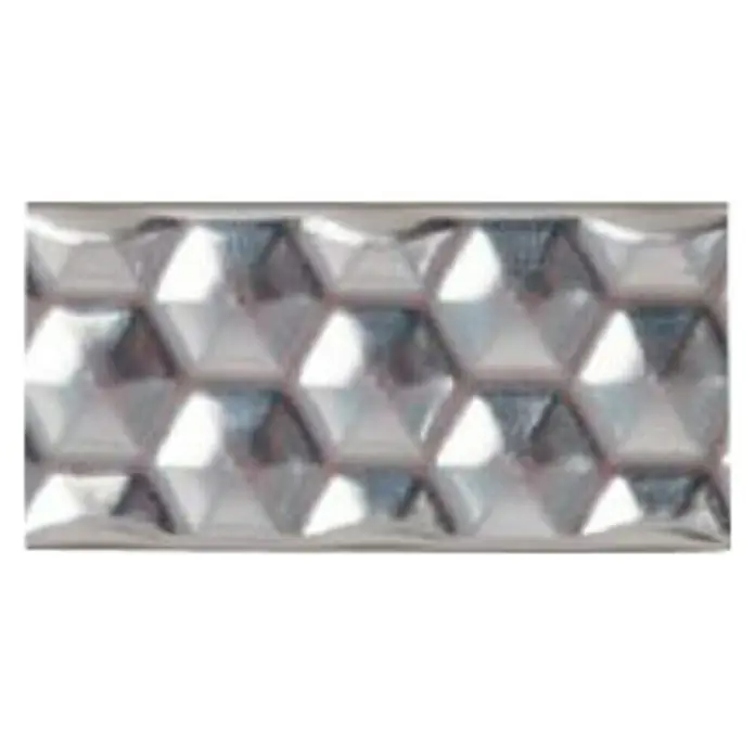 Perfil en U decorativo 3D Hexágonos - 2,5 m x 20 mm x 8 mm, Brillante