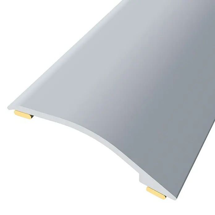 Baglinox Perfil de transición inclinado Plata - 180 cm x 38 mm, Pegado