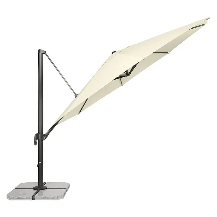 Derby Ravenna Pendelschirm Ravenna - Natur, Durchmesser: 392 cm - Vorderansicht