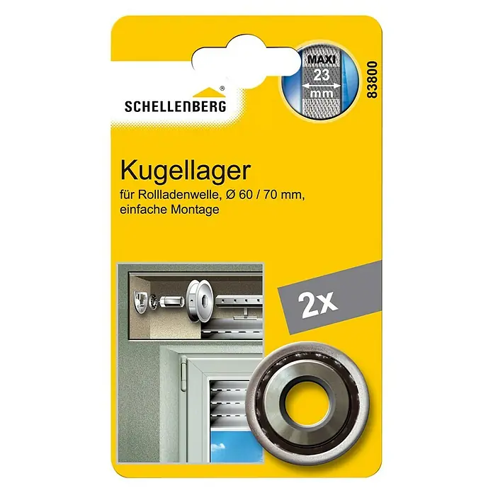 Schellenberg Kugellager Maxi - Durchmesser: 40 mm, Durchmesser Achtkantwelle: 60 - 70 mm