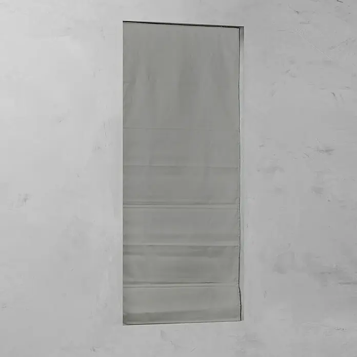 Raffrollo - B x H: 120 x 180 cm, Grau - Vorderansicht