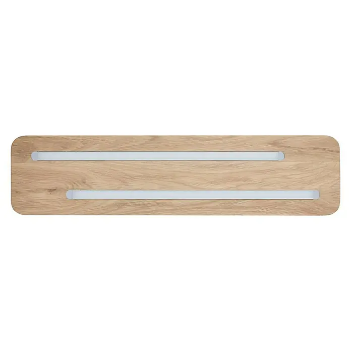 Spotlight LED-Deckenleuchte Neele - 12 W, L x B x H: 13 x 55 x 3,5 cm, Eiche, Warmweiß - Vorderansicht