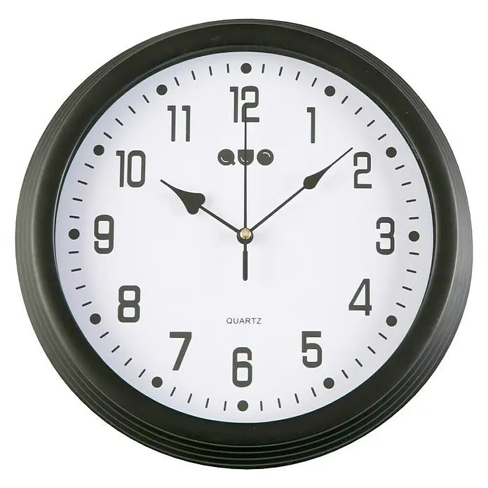 Reloj de pared redondo Rund - Negro/blanco, Diámetro: 28 cm