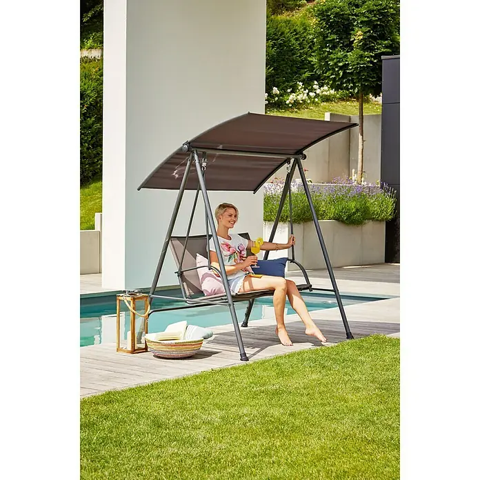 Sunfun Hollywoodschaukel - Anthrazit, Neigbar (Dach)