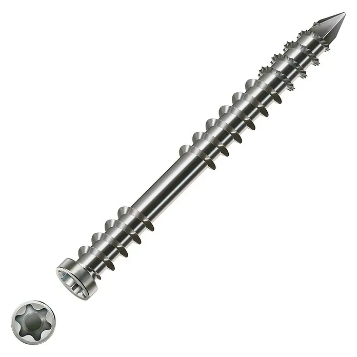 Spax Terrassenschraube Bonus Set T-Star Plus - Ø x L: 5 x 60 mm, Edelstahl rostfrei A2, Blank, 500 -tlg.