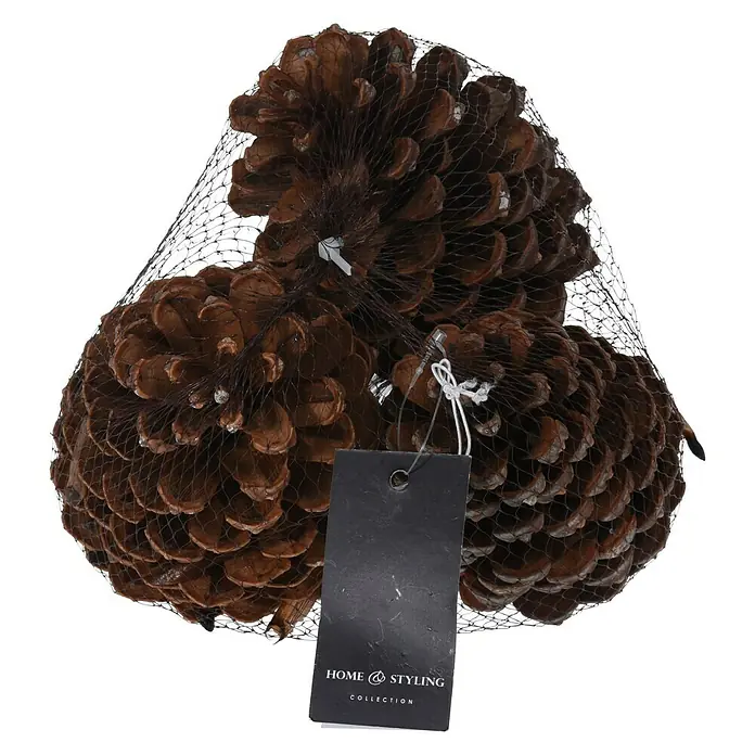 Decoratief element Denneappel - Bruin, Decoratie, 3 stk.