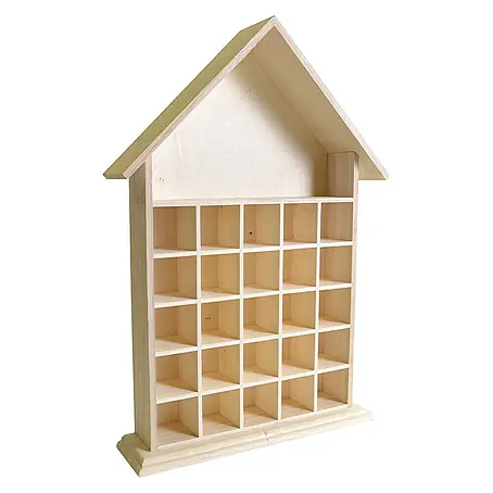 Artemio  Caja de madera Calendario Adviento casa 1