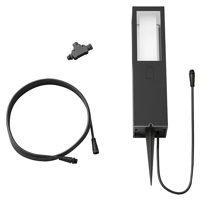 Philips Hue LED-Sockelleuchte Erweiterung - 8 W, Schwarz, L x B x H: 10 x 10 x 40 cm