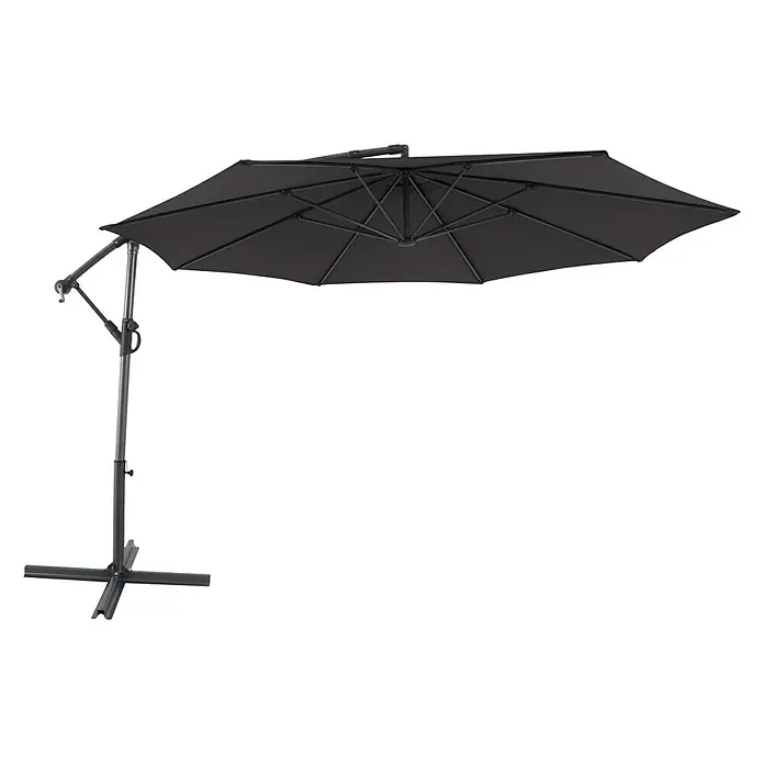 Sunfun Zweefparasol - Antraciet, Diameter: 350 cm