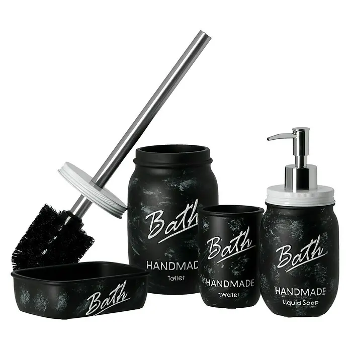 Venus Bath Zahnputzbecher - Polyresin, Schwarz/Weiß