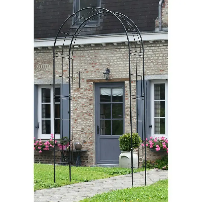 Nature Rozenboog - 114 x 38 x 229 cm, Zwart - Zijaanzicht rechts