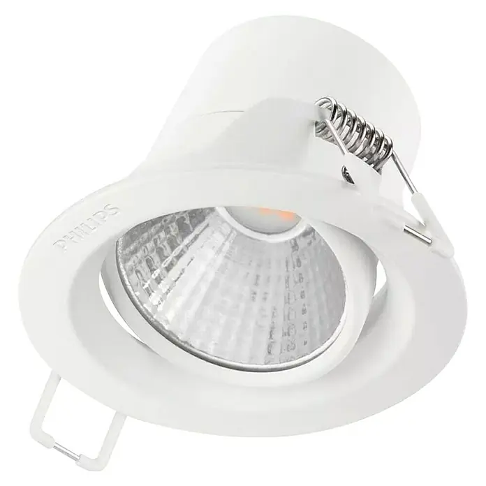 Philips Downlight LED empotrable redondo Pomeron - 7 W, Ø x Al: 9 x 7,05 cm, Blanco, Blanco neutro